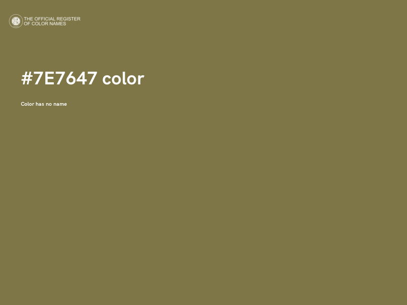 #7E7647 color image