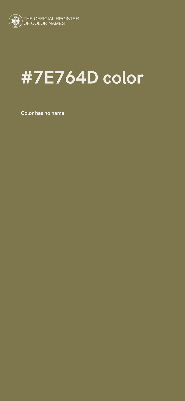#7E764D color image