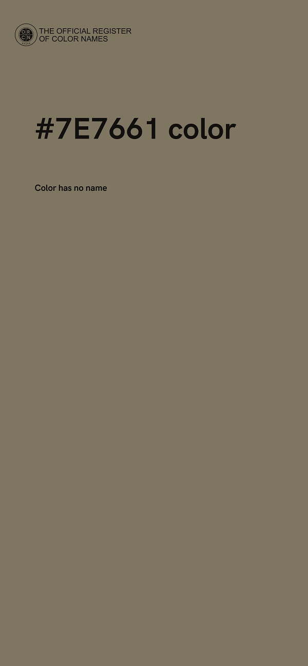 #7E7661 color image