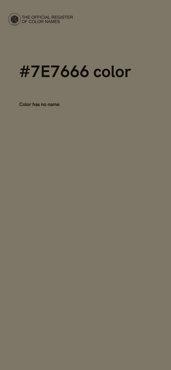 #7E7666 color image