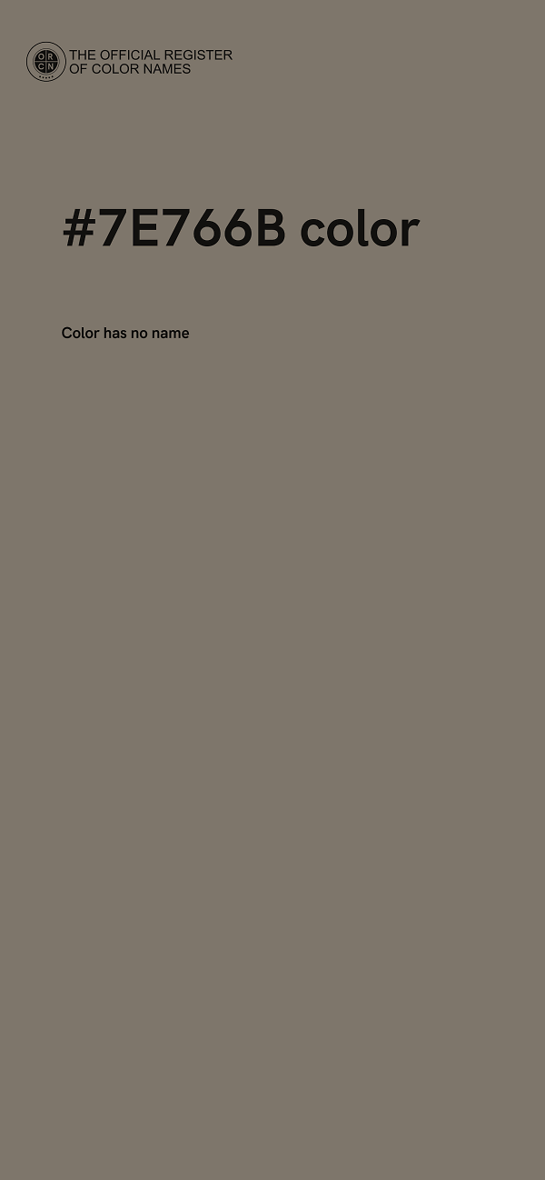 #7E766B color image