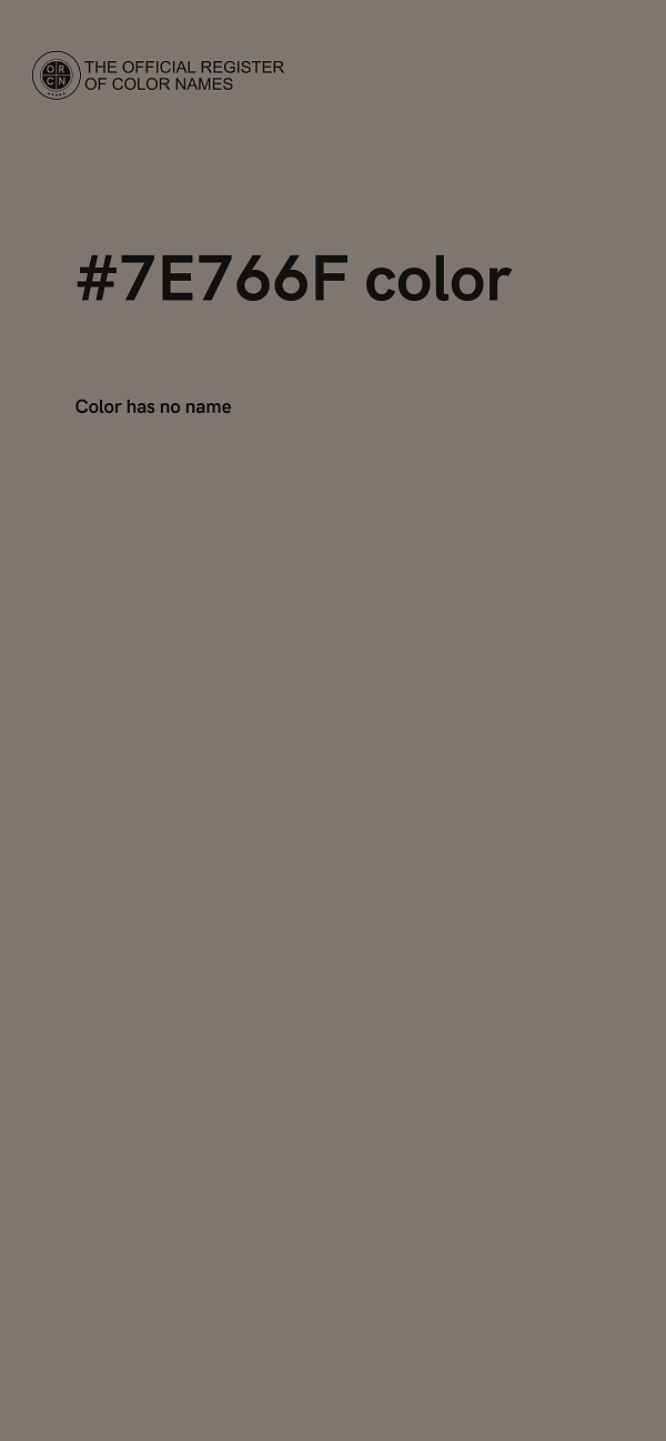#7E766F color image