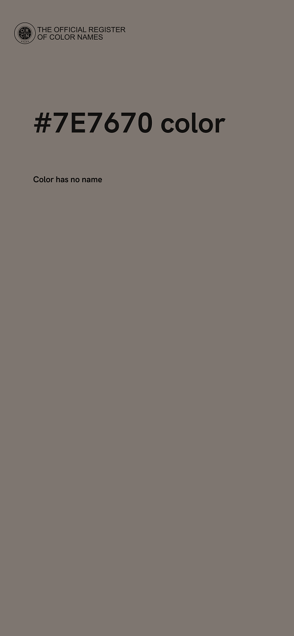 #7E7670 color image