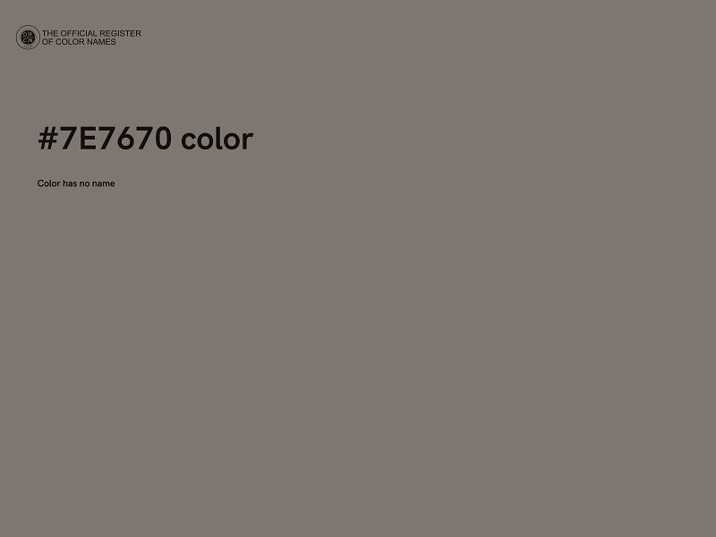 #7E7670 color image