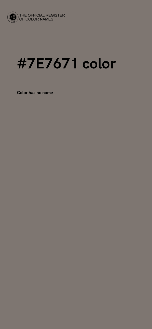 #7E7671 color image