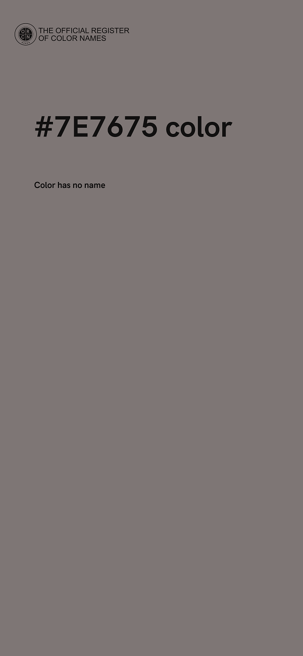 #7E7675 color image