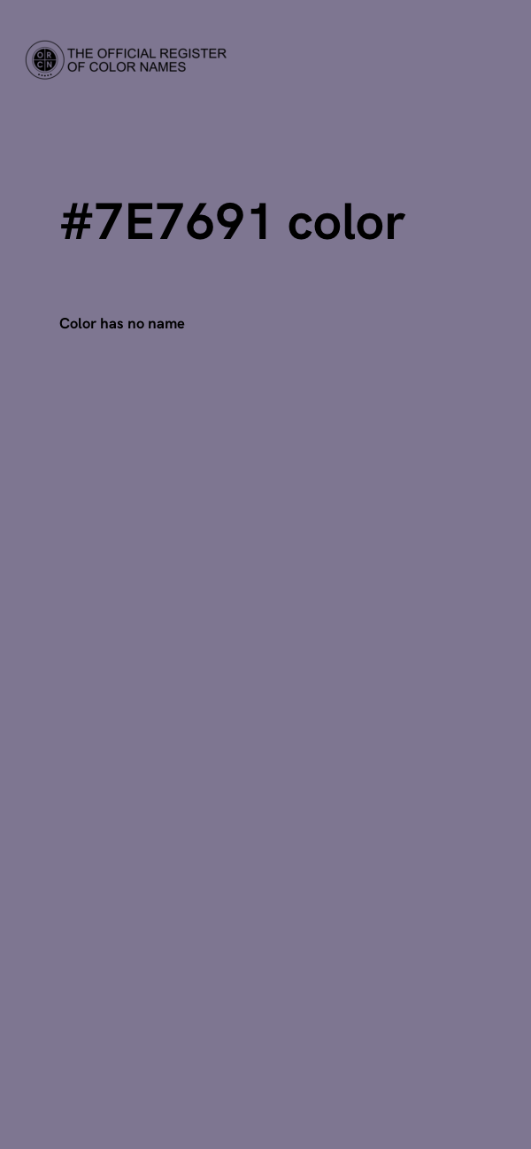 #7E7691 color image