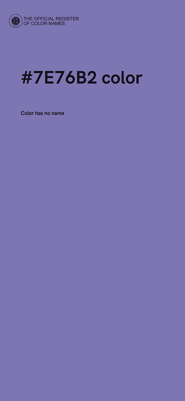 #7E76B2 color image