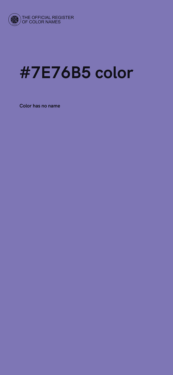 #7E76B5 color image