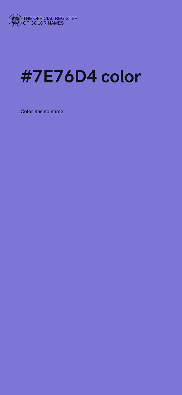 #7E76D4 color image