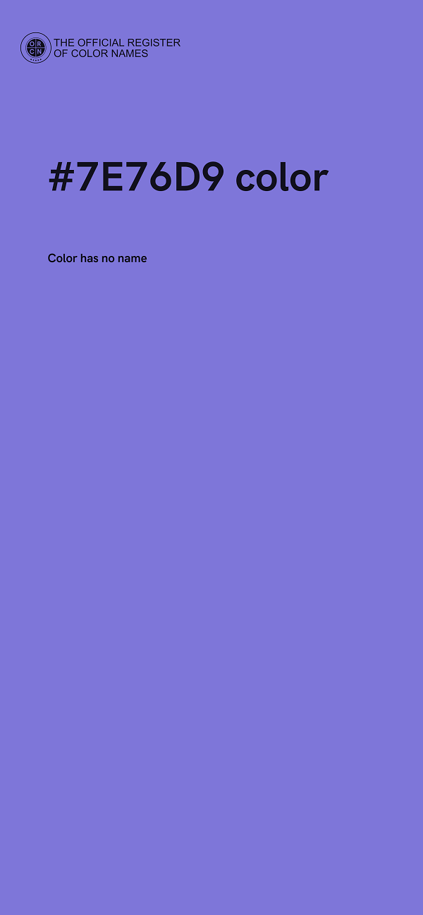 #7E76D9 color image