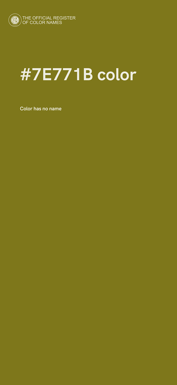 #7E771B color image