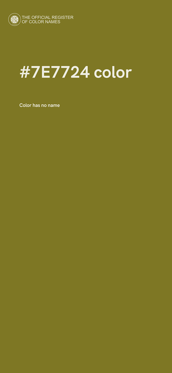#7E7724 color image