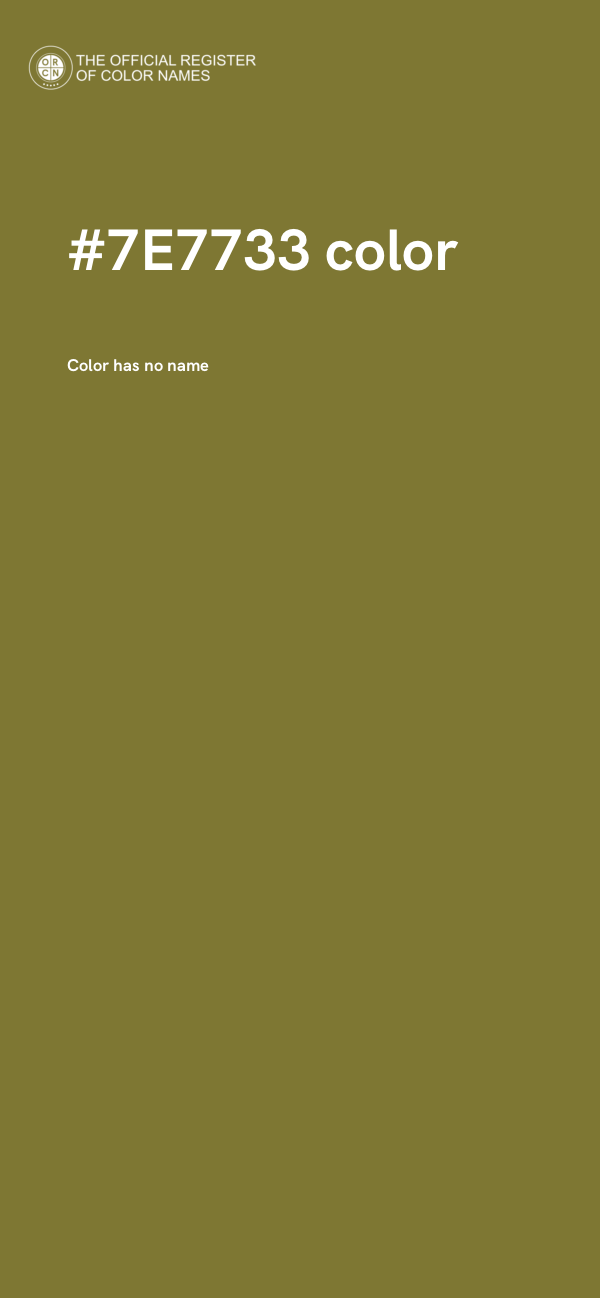 #7E7733 color image