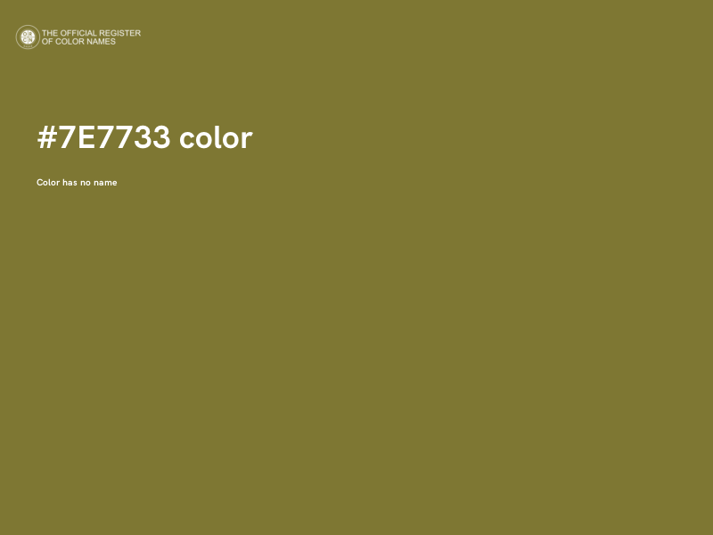 #7E7733 color image