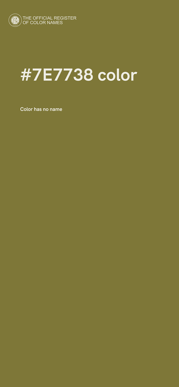 #7E7738 color image