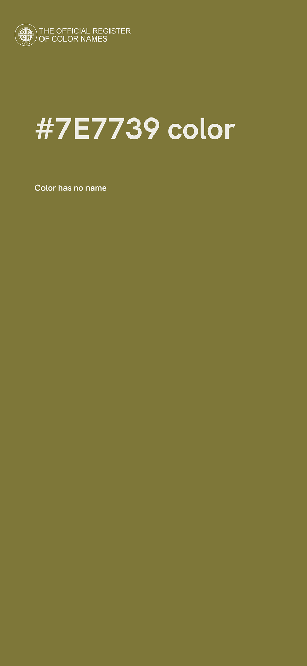 #7E7739 color image