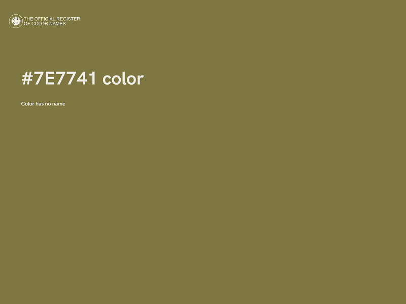 #7E7741 color image