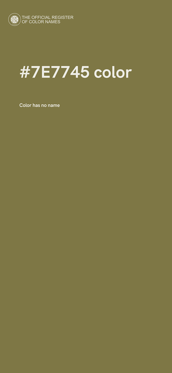 #7E7745 color image