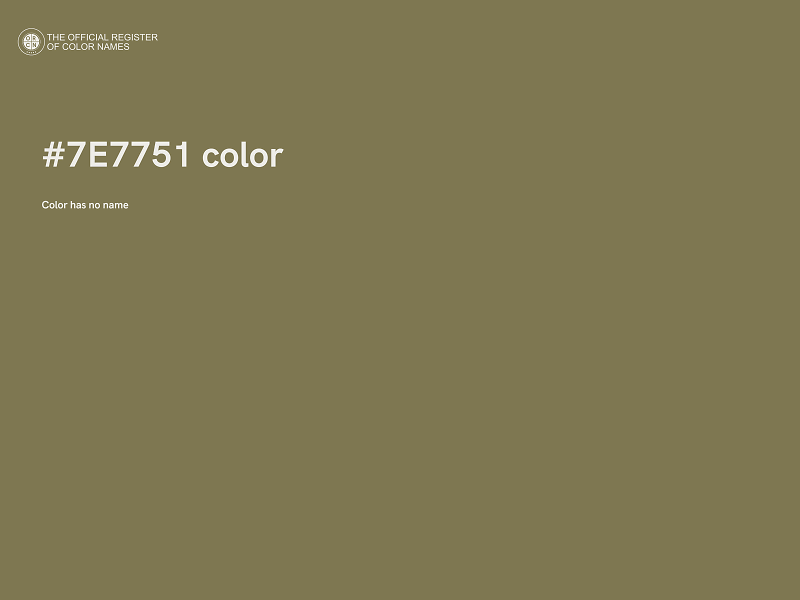#7E7751 color image