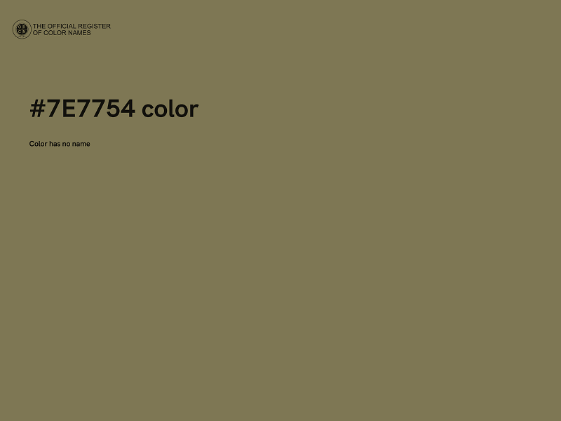 #7E7754 color image