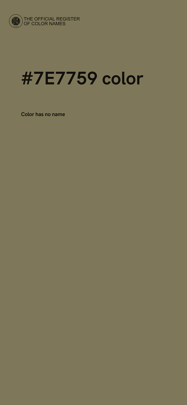 #7E7759 color image