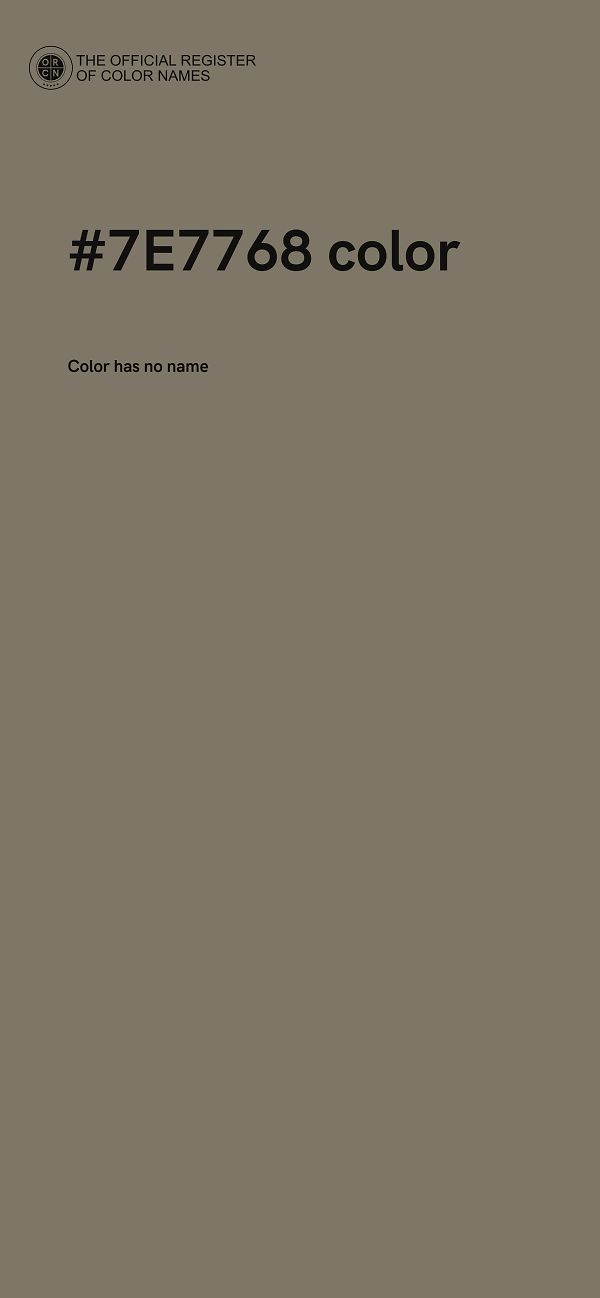 #7E7768 color image