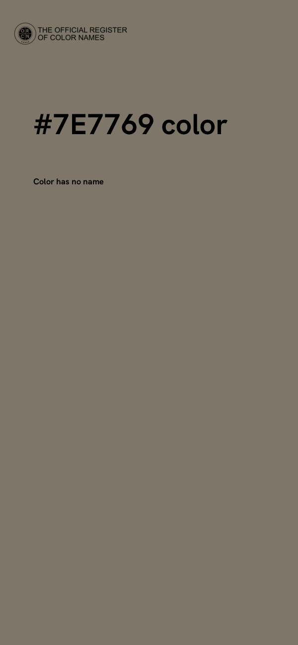#7E7769 color image