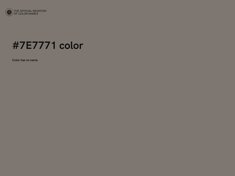 #7E7771 color image