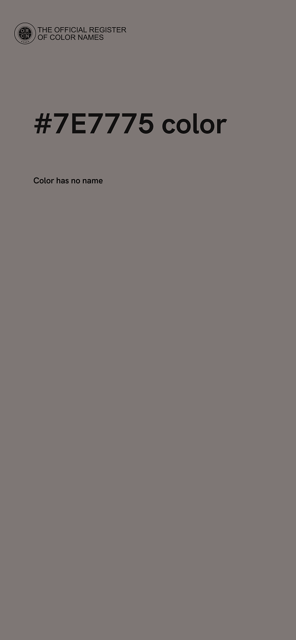 #7E7775 color image