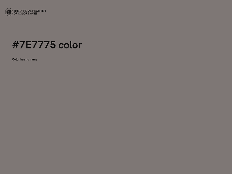 #7E7775 color image