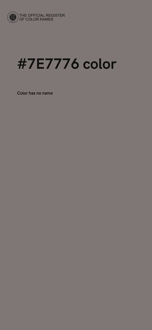 #7E7776 color image