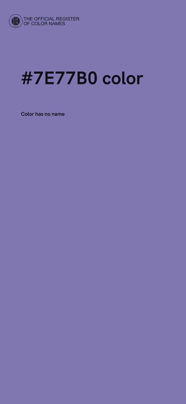 #7E77B0 color image