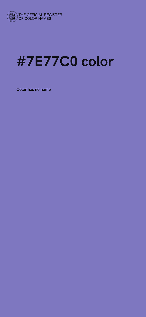 #7E77C0 color image