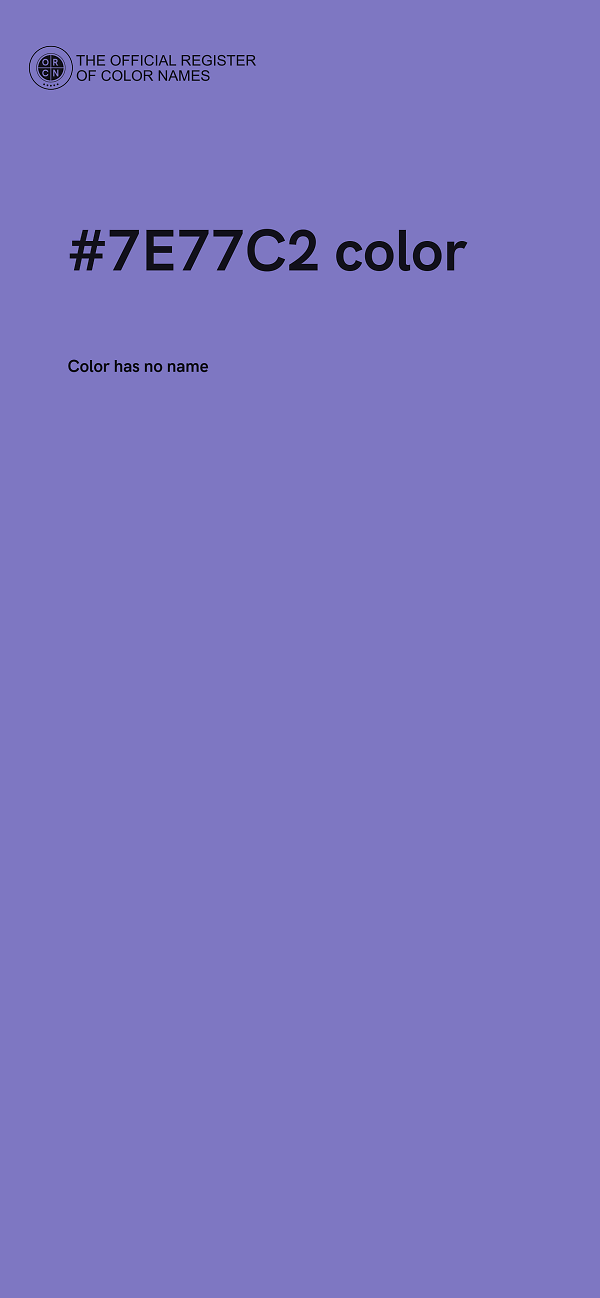 #7E77C2 color image