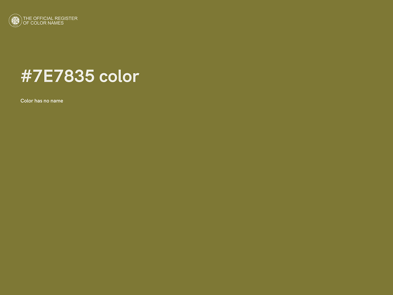 #7E7835 color image