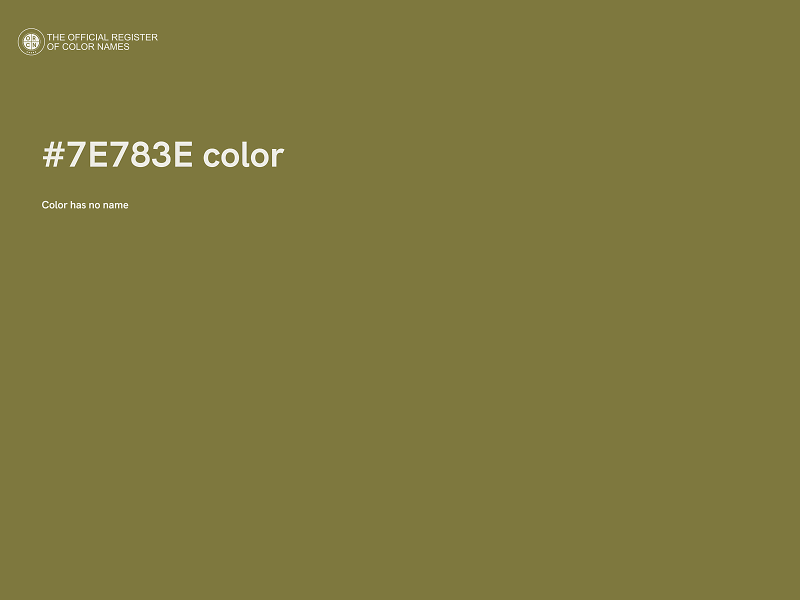 #7E783E color image