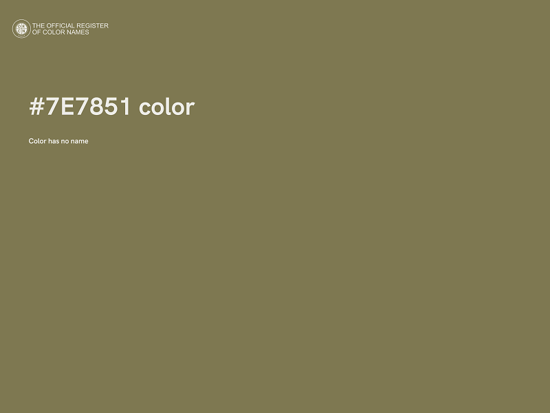 #7E7851 color image