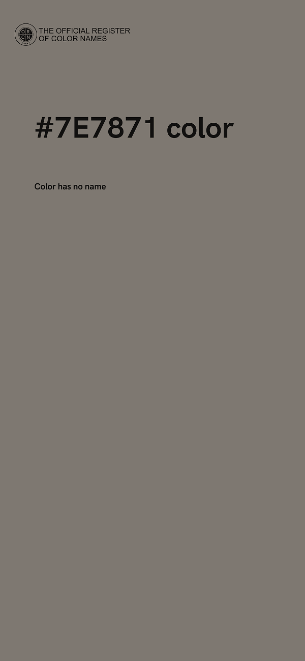 #7E7871 color image