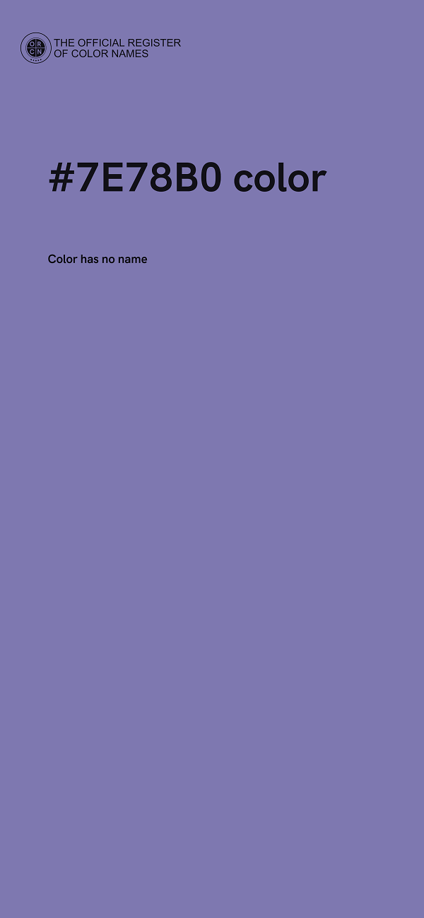 #7E78B0 color image
