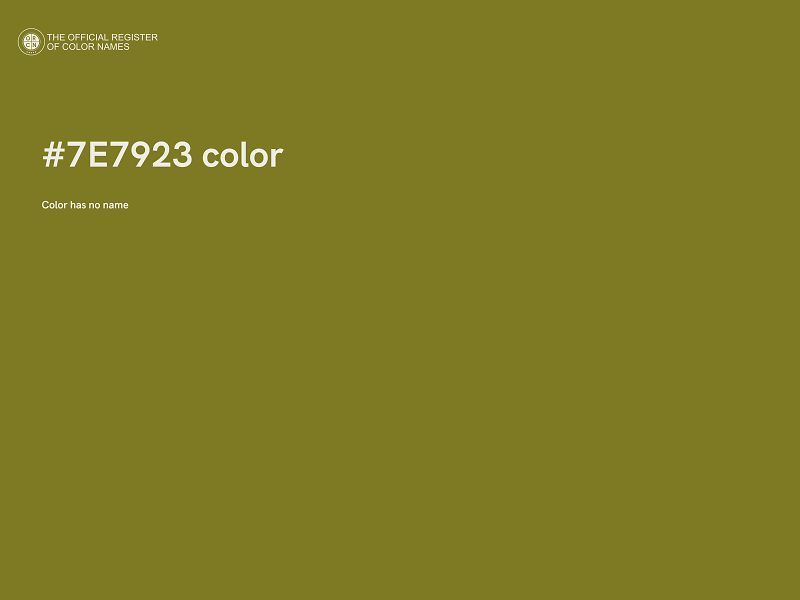 #7E7923 color image