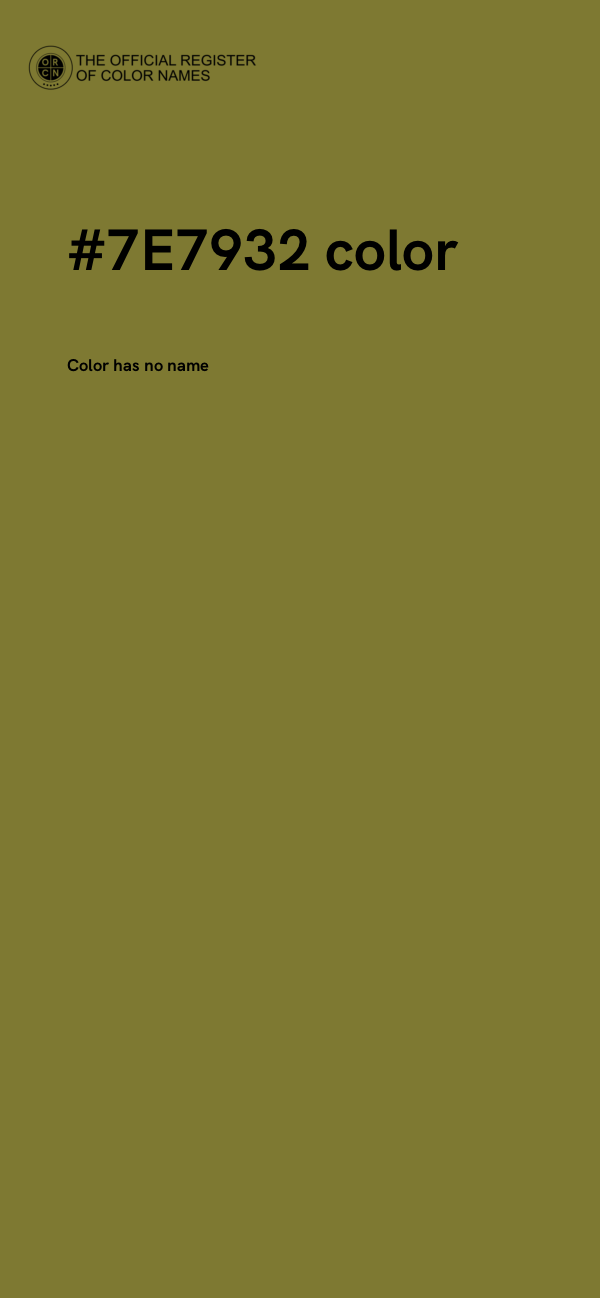#7E7932 color image