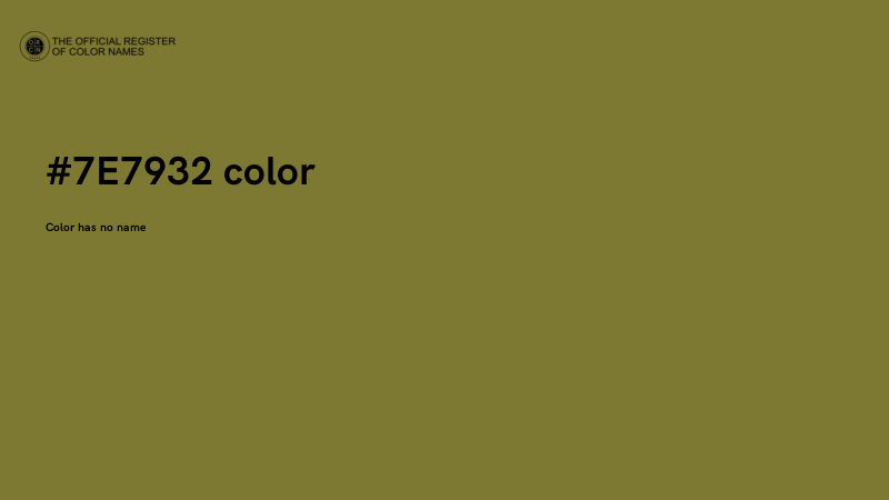 #7E7932 color image