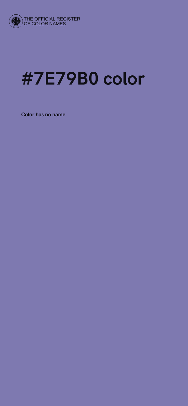 #7E79B0 color image