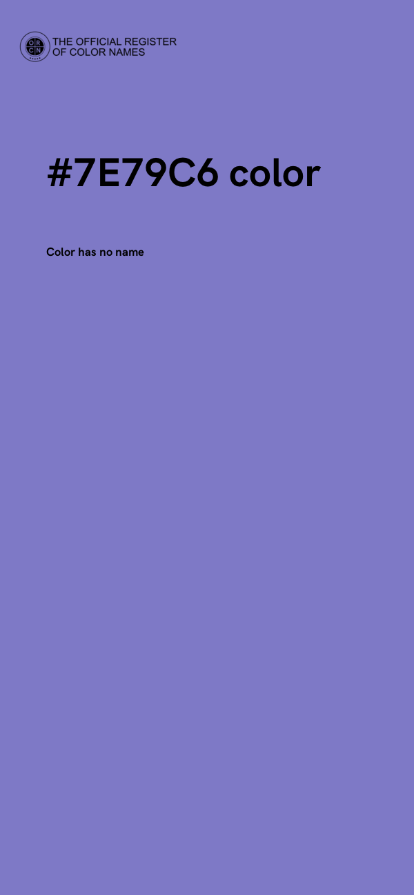 #7E79C6 color image