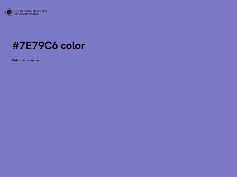 #7E79C6 color image