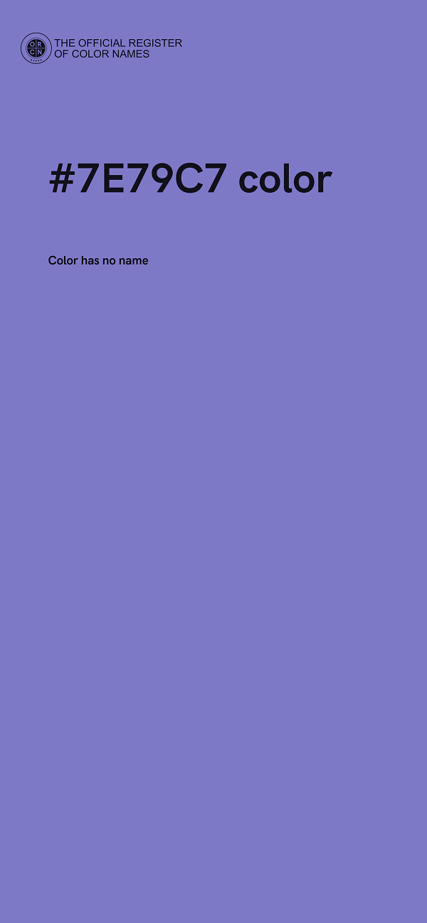 #7E79C7 color image