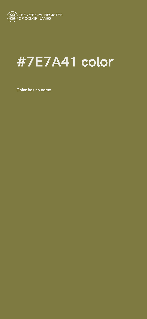 #7E7A41 color image