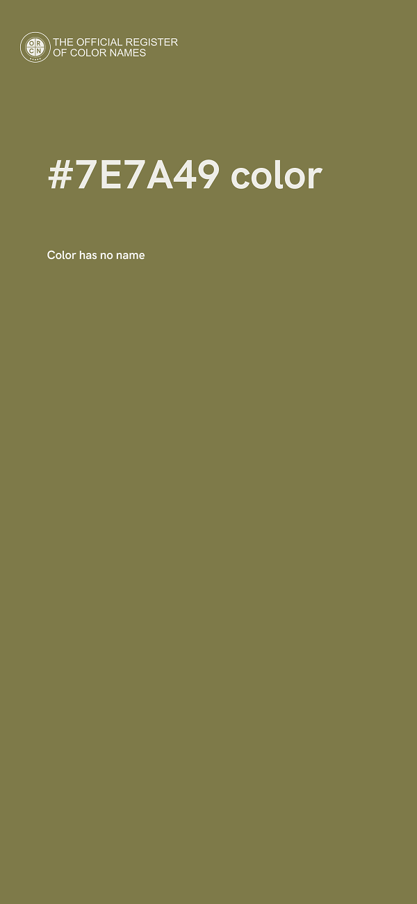 #7E7A49 color image