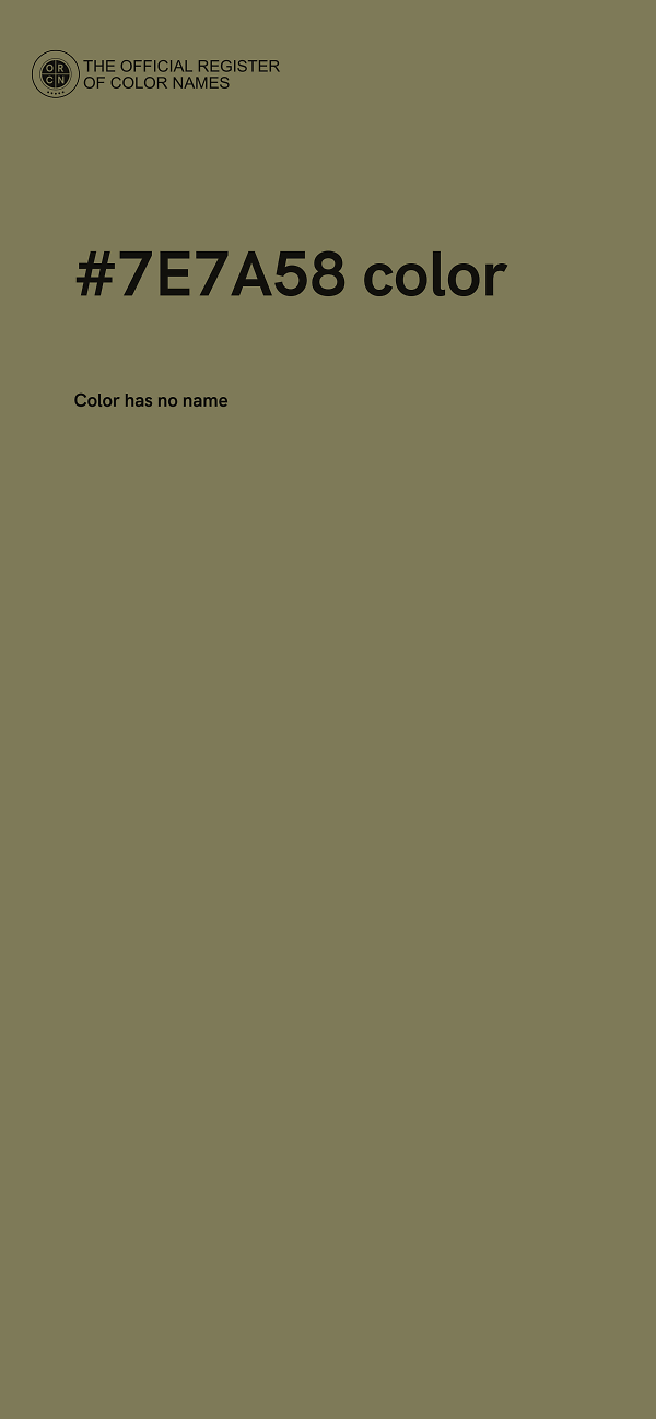 #7E7A58 color image